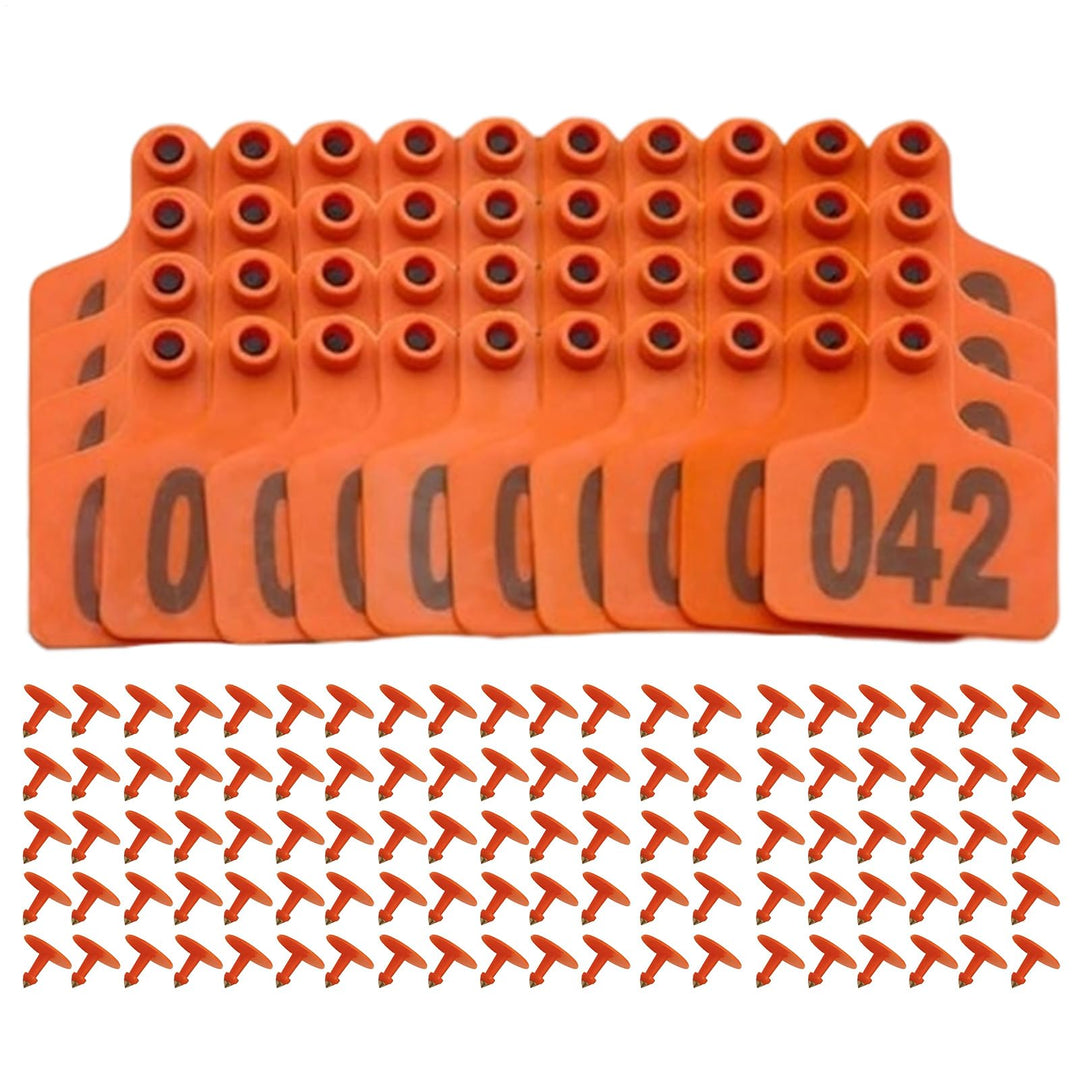 Ear Tags Cattle, Numbered Cattles Ears Tags 1-100, Soft Animal Identification Tool, Sturdy Farm Tagg