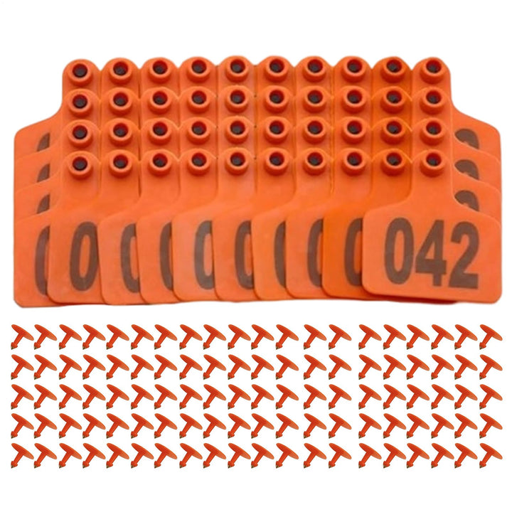 Ear Tags Cattle, Numbered Cattles Ears Tags 1-100, Soft Animal Identification Tool, Sturdy Farm Tagg