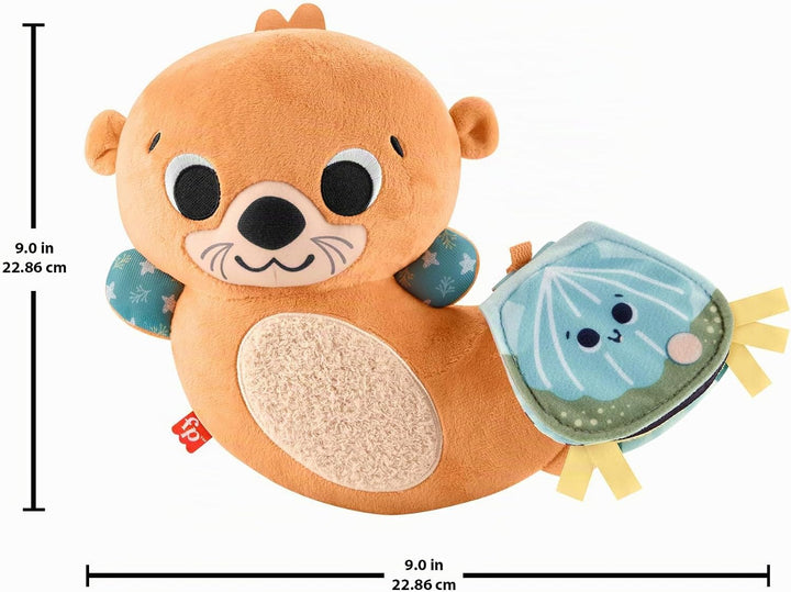 Fisher-Price Sensorik-Plüschspielzeug für Babys, Wippender 2-in-1-Otter zum Spielen in der Bauchlage