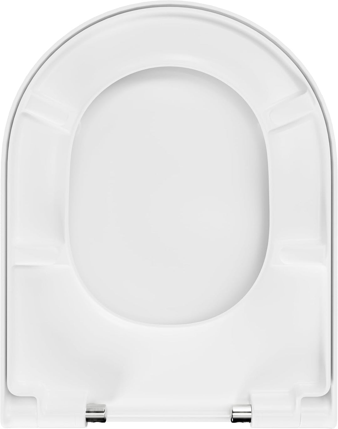 LUVETT® WC-Sitz D650 D-Form Weiss mit Absenkautomatik SoftClose, EasyClean (abnehmbar), Duroplast, e