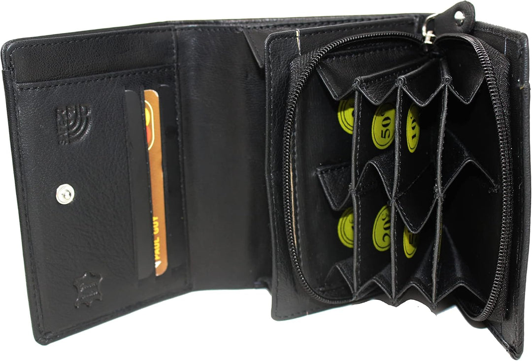 Frédéric Johns – Geldbörse mit Münzfach + Geldscheinfach – 8 Separate Fächer – Geldbörse Euro – Geld