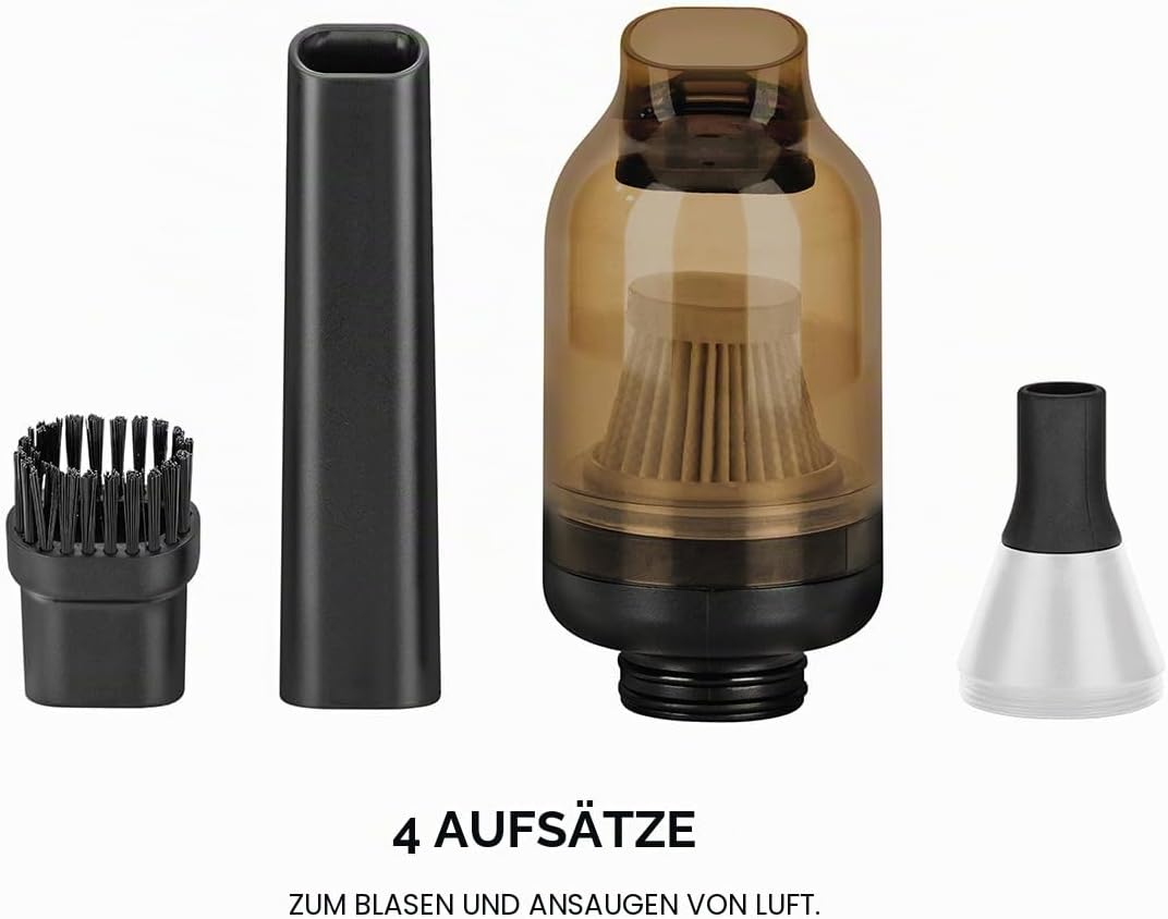 Gamma+ Blowvac Tragbarer kabelloser Staubsauger und Lüfter, wiederaufladbar über USB-C, 2 Stunden La