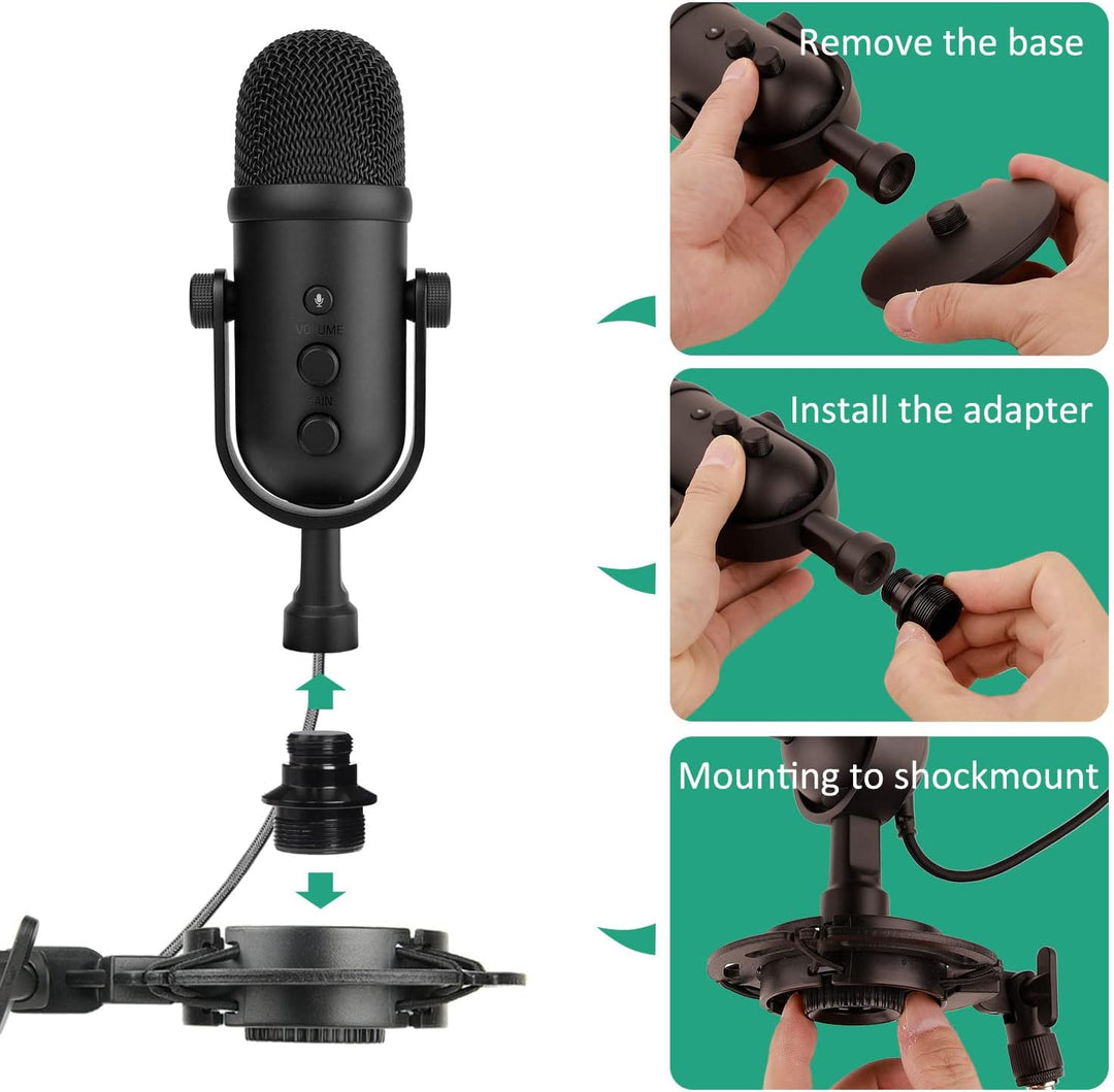 Razer Seiren V2 Pro Mikrofon Arm mit Pop Filter,Mikrofonhalter, Einstellbare Mikrofonständer mit Mik