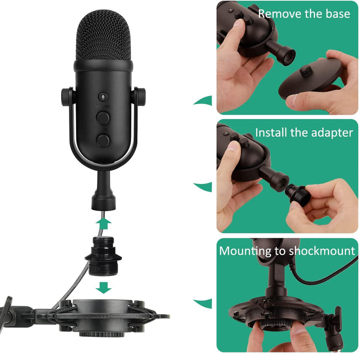 Razer Seiren V2 Pro Mikrofon Arm mit Pop Filter,Mikrofonhalter, Einstellbare Mikrofonständer mit Mik