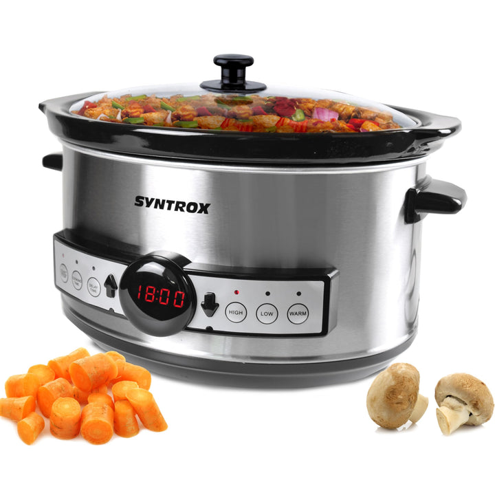 Syntrox 3,5 l Slow Cooker | Schmortopf | Schongarer | Multikocher Balmsi, Küchengeräte, Multikocher,