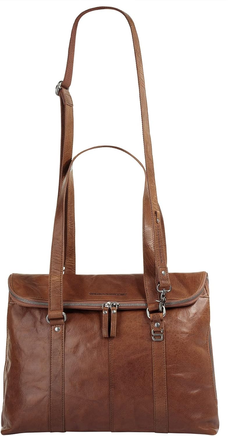 Spikes & Sparrow Shopper Echt Leder Damen - 021284 Brandy, Brandy