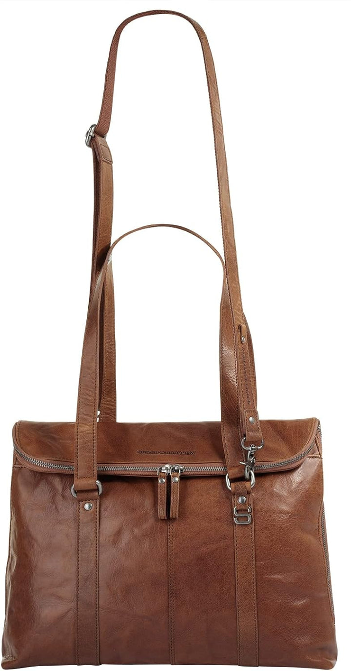 Spikes & Sparrow Shopper Echt Leder Damen - 021284 Brandy, Brandy