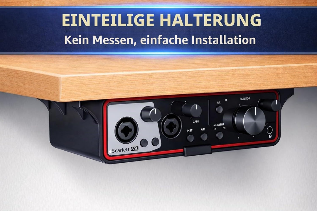 Tischhalterung für Focusrite Scarlett Solo 3rd Gen Audio-Interface, Desk Mount, Under Desk Mount, Sc