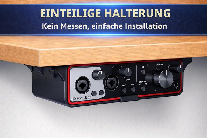 Tischhalterung für Focusrite Scarlett Solo 3rd Gen Audio-Interface, Desk Mount, Under Desk Mount, Sc