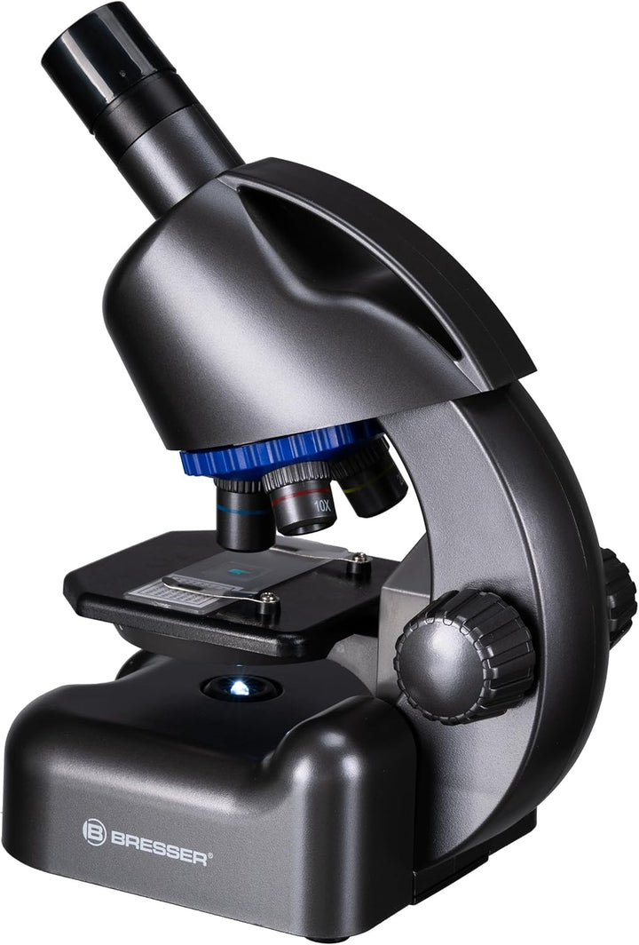 Bresser Junior Mikroskop CM-04 100x-900x, Kinder-Mikroskop ab 6 Jahren, LED-Beleuchtung, Smartphone-