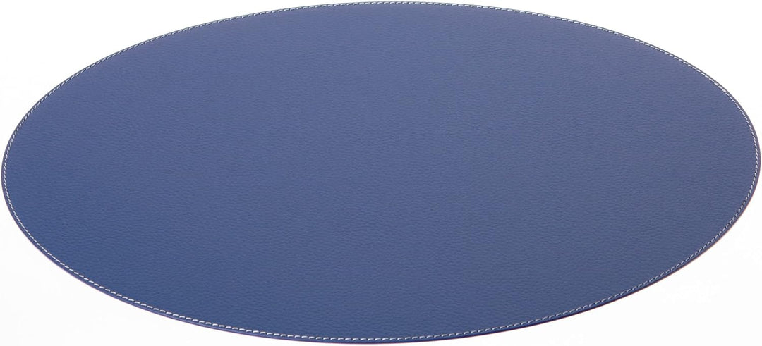 Nikalaz Oval Platzsets aus Recyceltem Leder, 4 Stück Tischsets, Tisch-Matten, Platzdeckchen 45.7 x 3