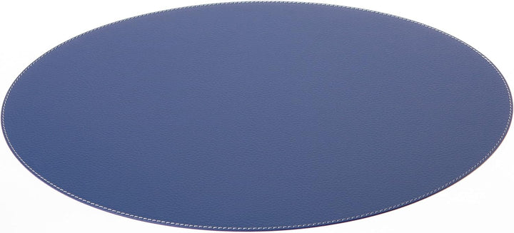 Nikalaz Oval Platzsets aus Recyceltem Leder, 4 Stück Tischsets, Tisch-Matten, Platzdeckchen 45.7 x 3