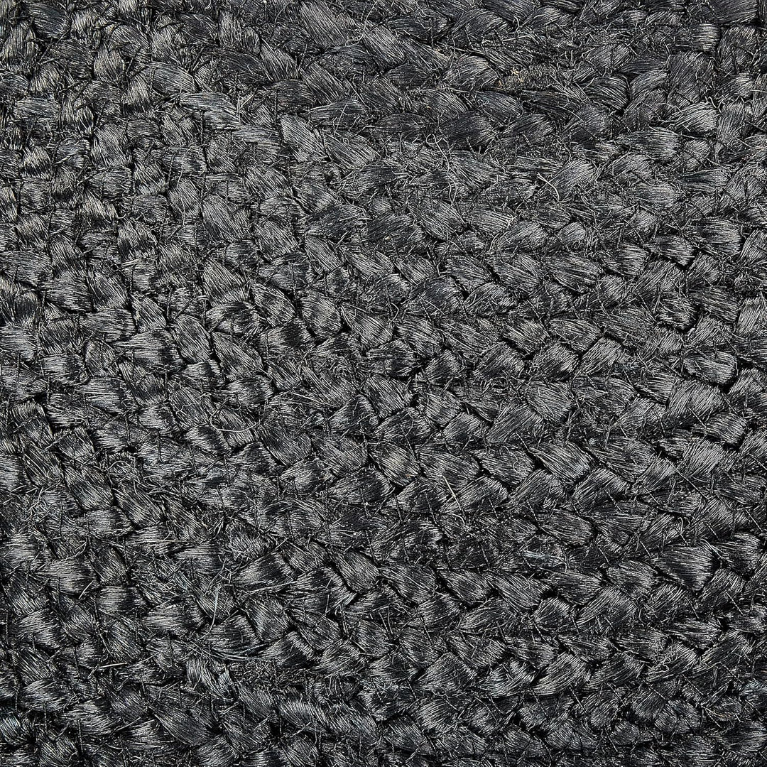 Natürlicher Pouf aus Jute schwarz ø 50 cm rund Tifelt