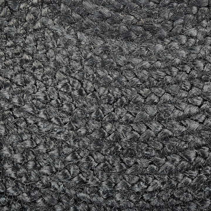 Natürlicher Pouf aus Jute schwarz ø 50 cm rund Tifelt