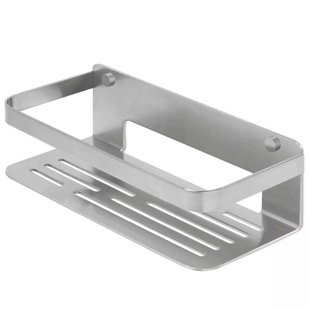 Tiger Caddy Duschkorb Rechteck klein, Duschablage aus Edelstahl, Duschregal für kleine Duschkabinen,