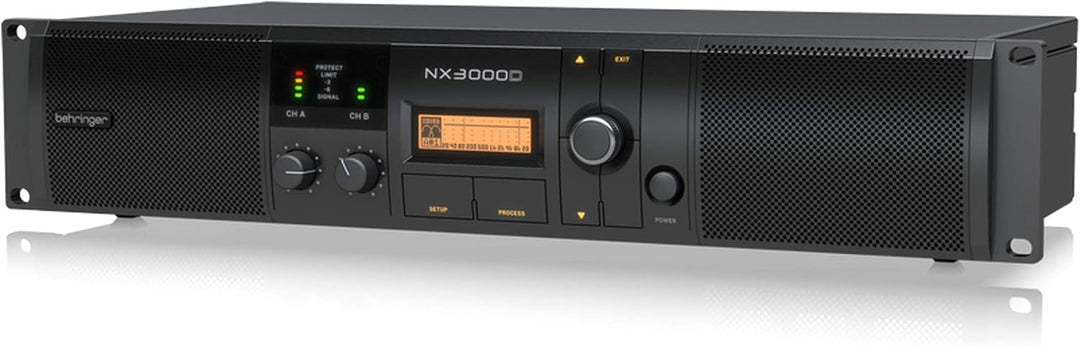 Behringer NX3000D Ultraleichter 3000-Watt-Class-D-Leistungsverstärker mit DSP-Steuerung und SmartSen