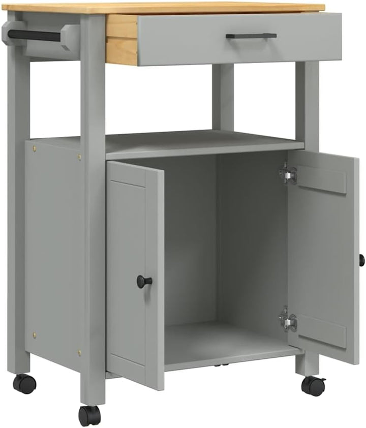 vidaXL Küchenwagen, Servierwagen mit viel Stauraum, Beistellwagen für Küche Wohnzimmer Badezimmer, T