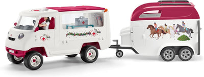schleich 42439 Mobile Tierärztin mit Hannoveraner Fohlen , für Kinder ab 5-12 Jahren, HORSE CLUB - S
