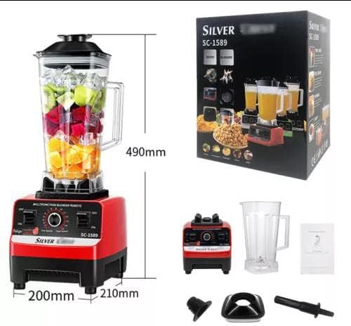 Multifunktional Standmixer 2L Blender Mixer 15 Geschwindigkeitsstufen Rührmaschine 4500W Smoothie Ma