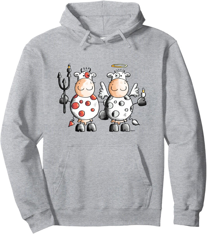 Engelchen und Teufelchen Kühe I Gegensätze Fun Pullover Hoodie