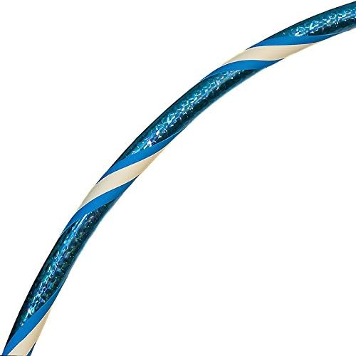 hoopomania Faltbarer Hula Hoop Reifen in verschiedenen Designs Ø90/95/100/105cm Blue Sky Ø100cm, Blu