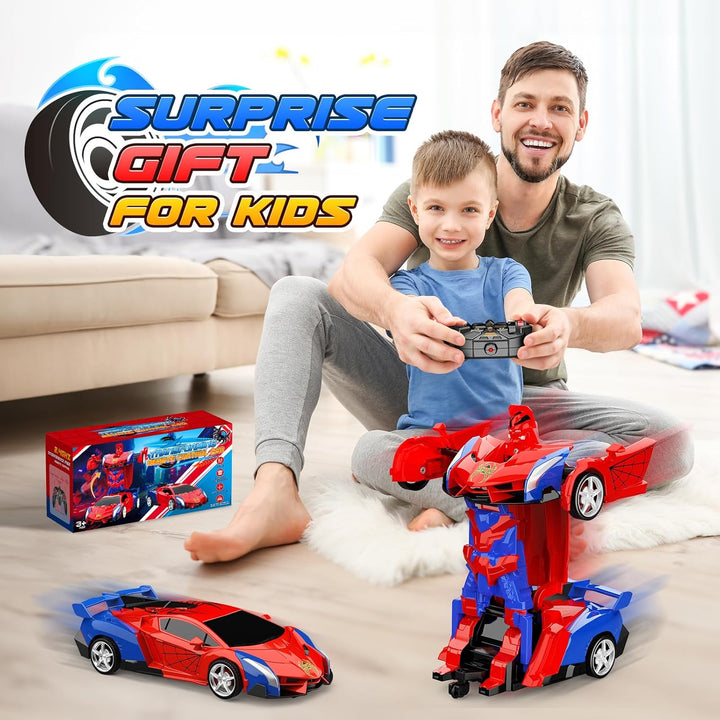 Braxel Ferngesteuertes Auto Transforming RC Spielzeug ab 3-12 Jahre, 2.4GHz Roboter Auto mit Fernbed