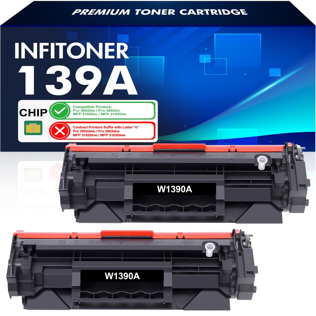 2er-Pack Mit Chip 139A W1390A Toner Kompatibel für HP 139A 139X W1390A W1390X LaserJet Pro 3002dw 30
