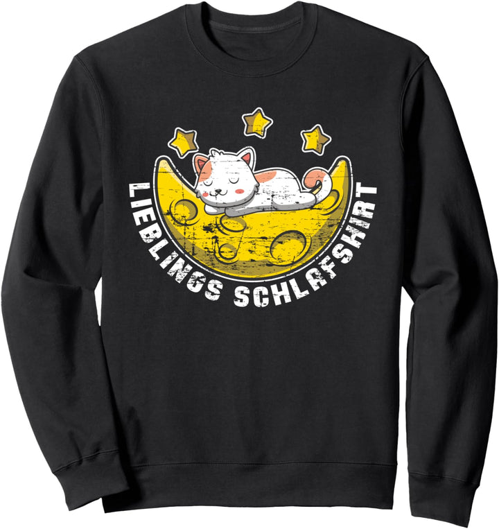 Langschläfer Haustier Nachthemd Katze Pajama Schlafshirt Sweatshirt