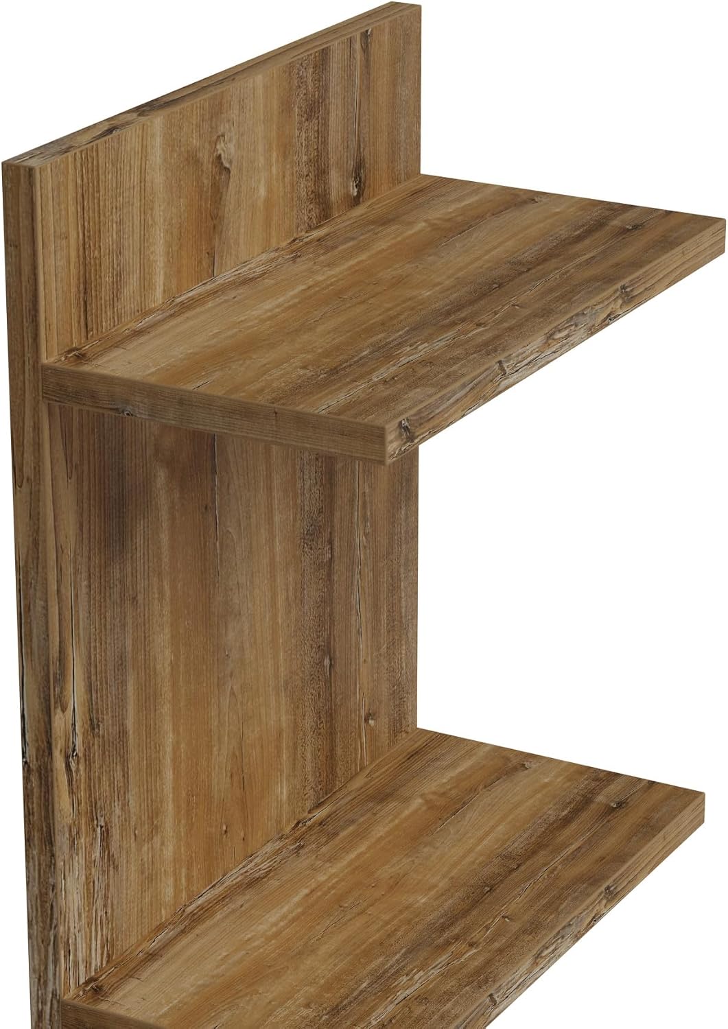 AKKE Hängeregal Wandregal - 80 x 40 cm Möbelplatte - Regal 3 Ebenen - Retro Holz, Retro Holz