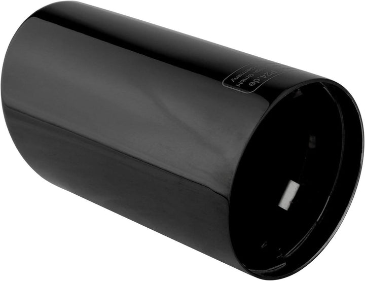 L&P A289 2 Auspuffblenden Auspuffblende Schwarz Chrom Edelstahl spiegel poliert kompatibel mit Golf