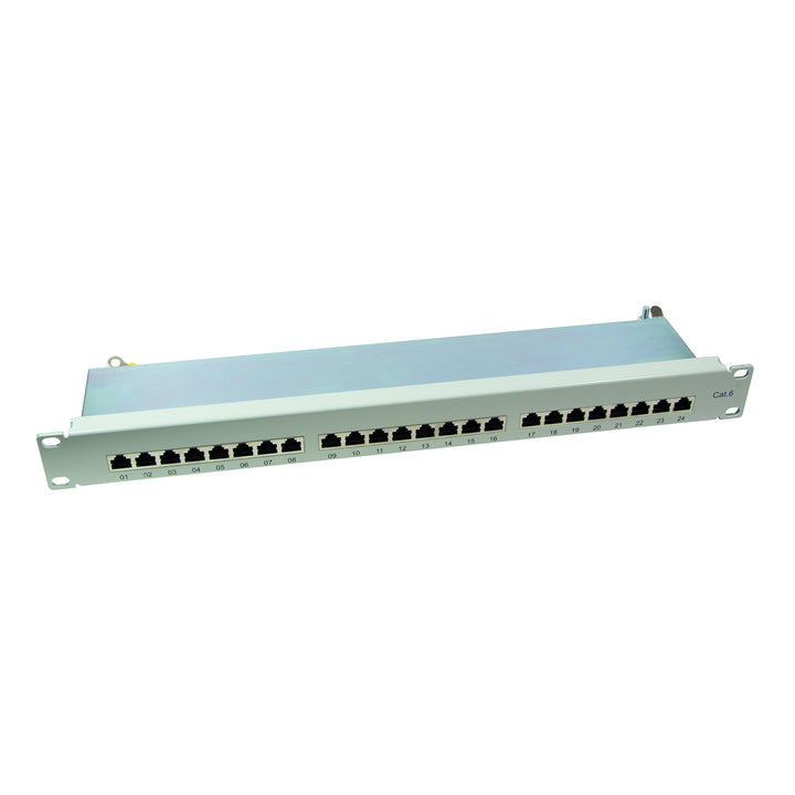 LogiLink Professional PrimeLine Cat.6 (250 MHz) Patchpanel - Verteilerfeld, 19", STP (geschirmt) 24-