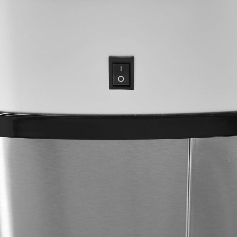HOMCOM Automatik Mülleimer Abfalleimer mit Infrarotsensor Kücheneimer 58L Silber L40,9 x B28,9 x H68