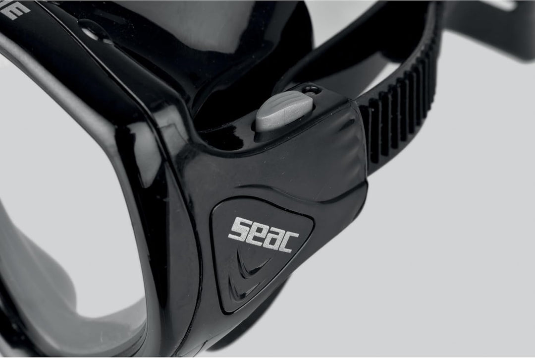 Seac Unisex Tauchmaske ONE, Regular Fit schwarz/schwarz, schwarz/schwarz