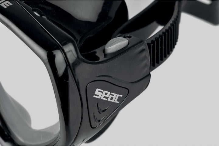 Seac Unisex Tauchmaske ONE, Regular Fit schwarz/schwarz, schwarz/schwarz
