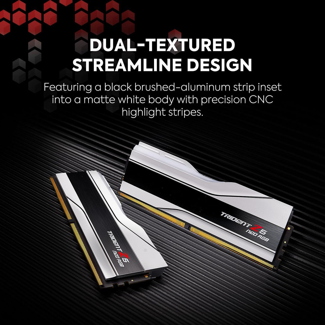 G.SKILL Trident Z5 Neo RGB Serie (AMD Expo) DDR5 RAM 32 GB (2 x 16 GB) 6400MT/s CL32-39-39-102 1,40