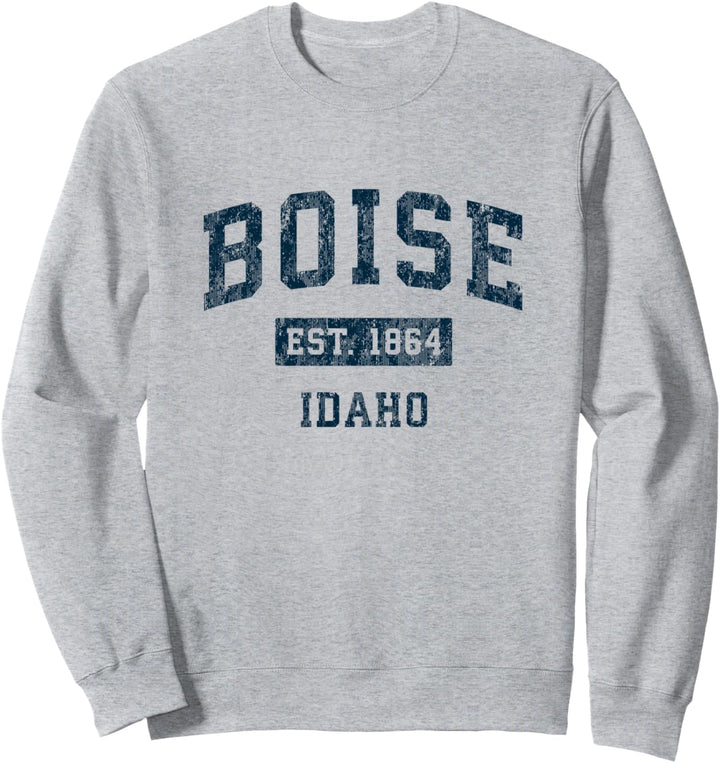 Boise Idaho ID Vintage-Sportdesign, Marineblau Sweatshirt