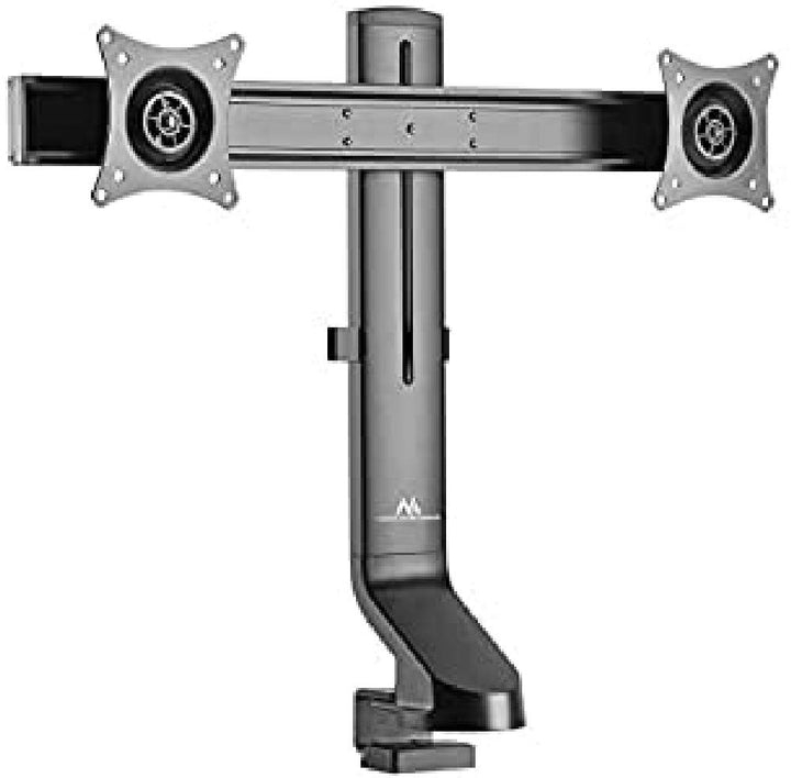 Maclean MC-854 2-Fach Monitorhalterung Tischhalterung mit Computertisch Halterung 17 bis 27" VESA 75