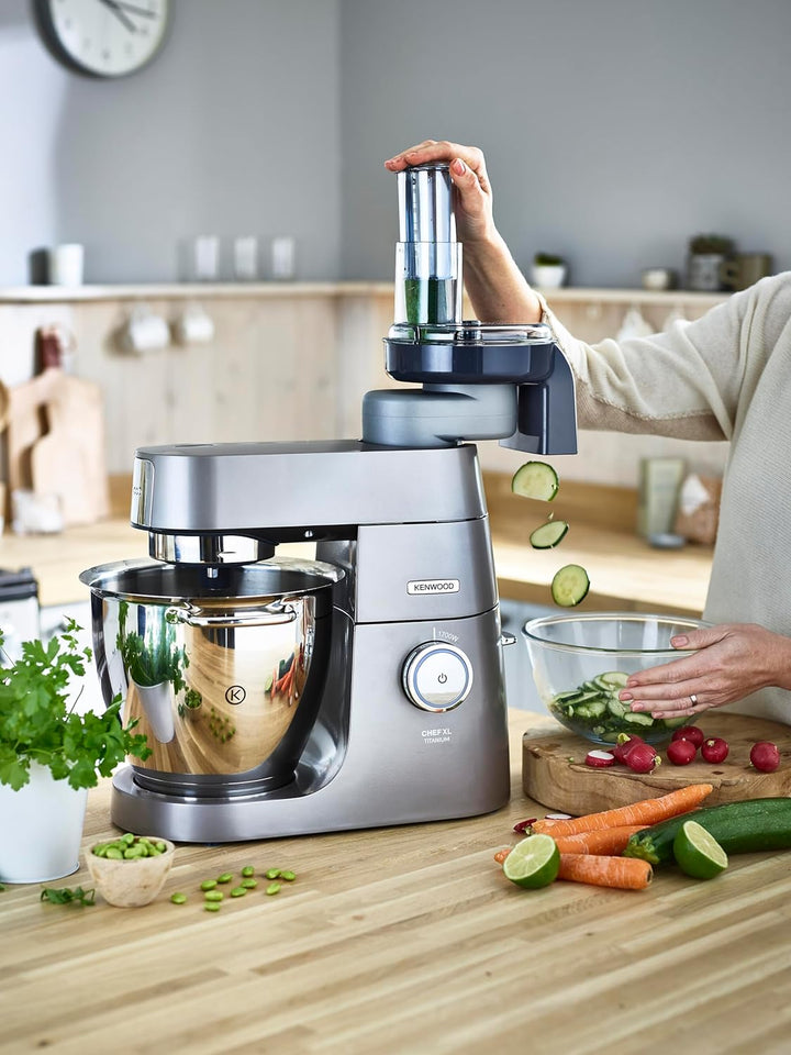 Kenwood Schnitzelwerk AT340, Zubehör für Kenwood Küchenmaschinen, elektrischer Zerkleinerer für Obst