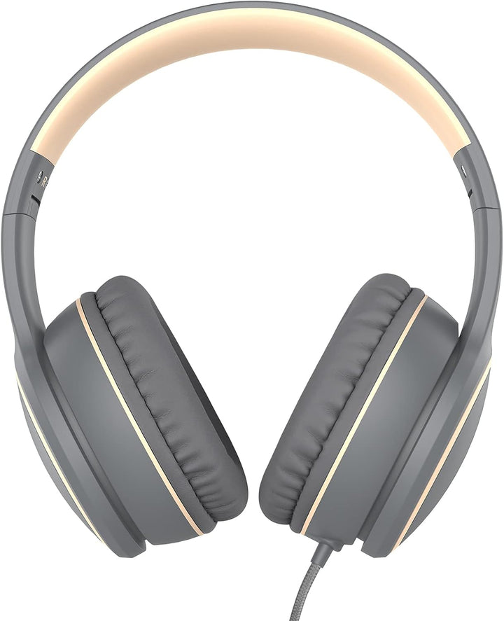 RORSOU R10 Over-Ear-Kopfhörer mit Mikrofon, leichte Faltbare Stereo-Bass-Headset mit 1,5 m verschlin