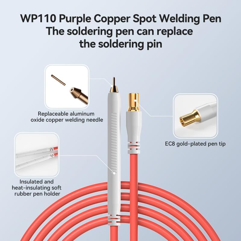 Akku Punktschweissgerät,Kerpu 12000mAh Batterien Punktschweissgerät im Taschenformat mit 90 einstell