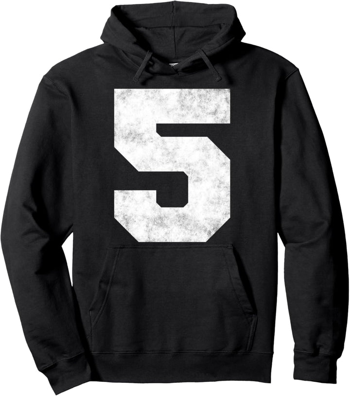 Grosse beunruhigte Zahl "5" fünf numerische Ziffern Pullover Hoodie
