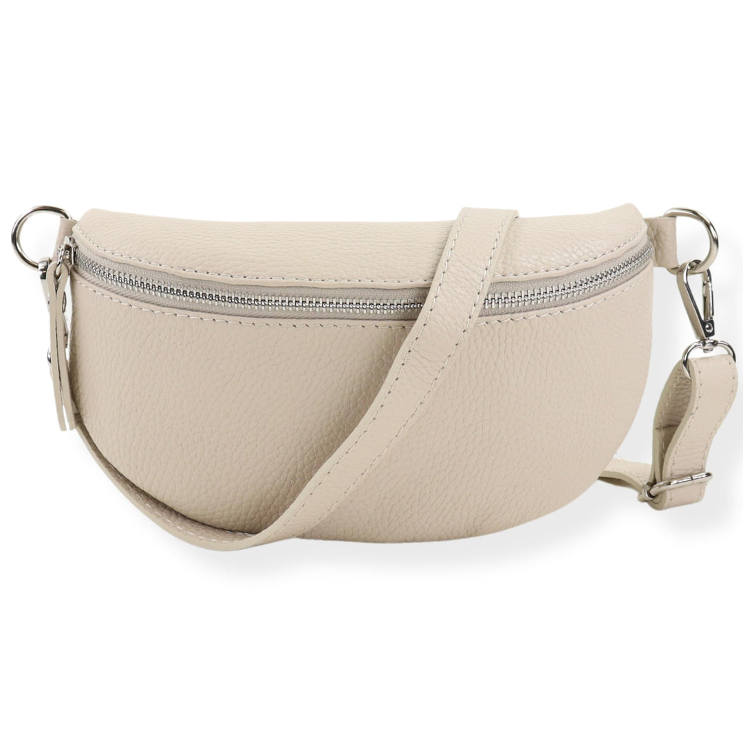 Blade Bauchtasche Damen Echtleder, stylische Gürteltasche Damen mit 2 gemusterten und Leder abnehmba