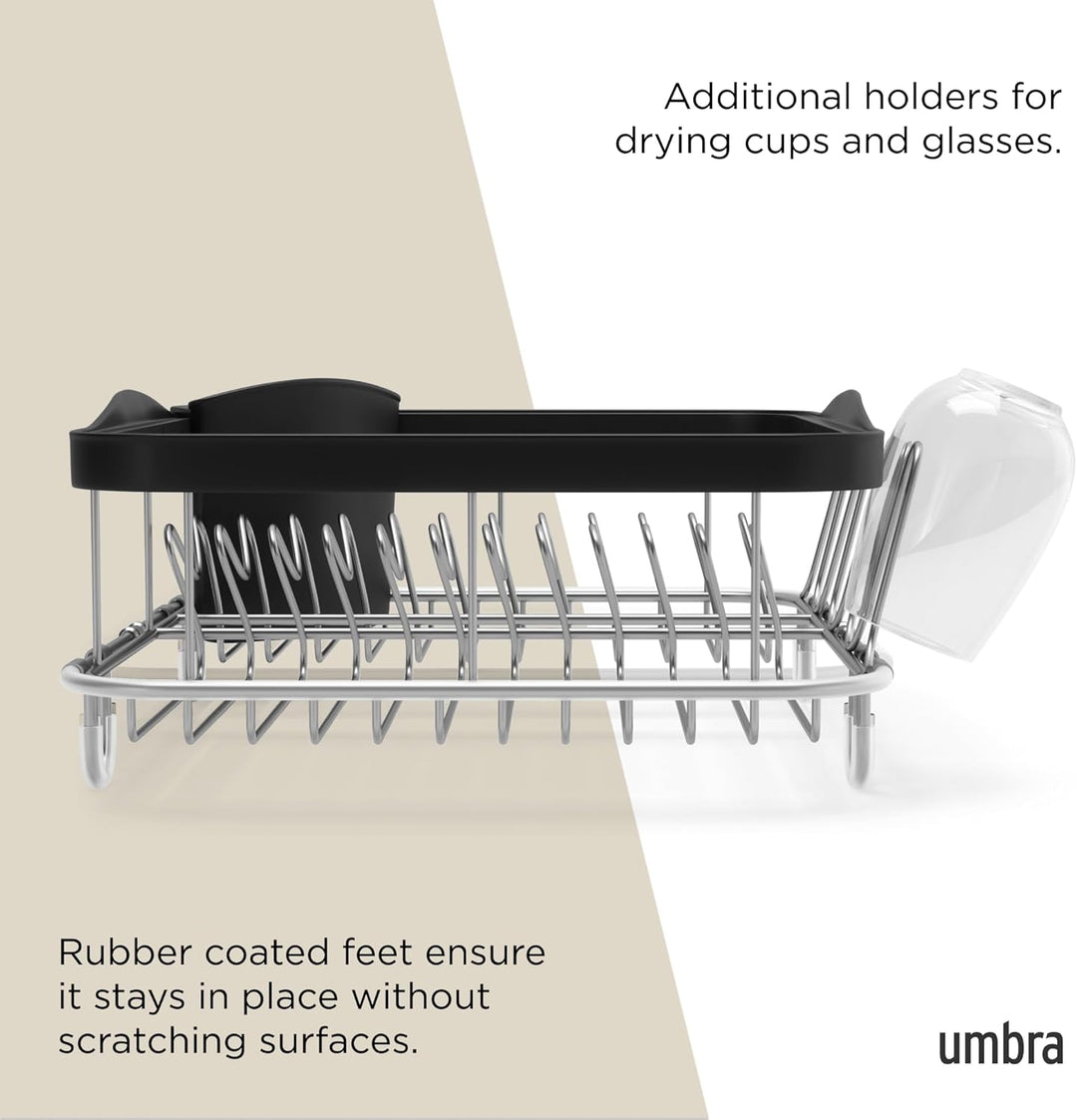 Umbra Multi-Use Dish Rack Black Sinkin multifunktionaler Geschirrständer Schwarz/Nickel, Metall, Gro