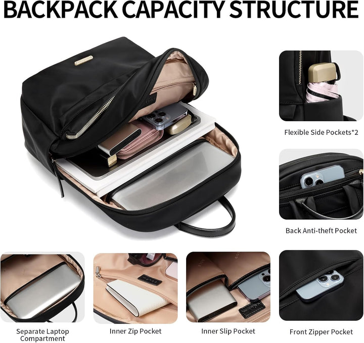 GOLF SUPAGS Laptop-Rucksack für Damen, schmale Computertasche, für Arbeit, Reisen, College, Schule,