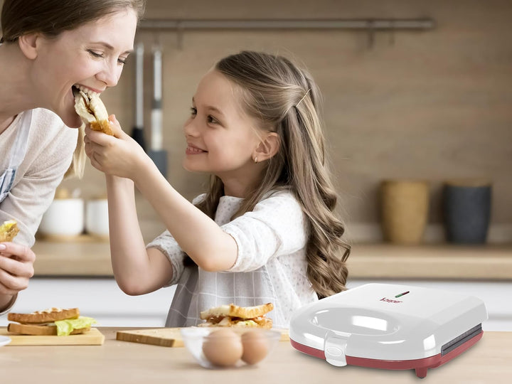 BEPER P101TOS010 Elektro-Toaster, 750W, Elektrogrill, Antihaftplatte, wärmeisolierender Griff, rutsc