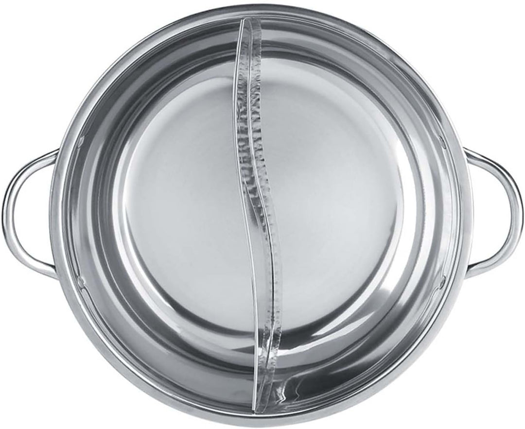 Hot Pot aus Edelstahl mit Trennung von Zwei Geschmacksrichtungen, Dicker Induktionsherd, Verwendbar