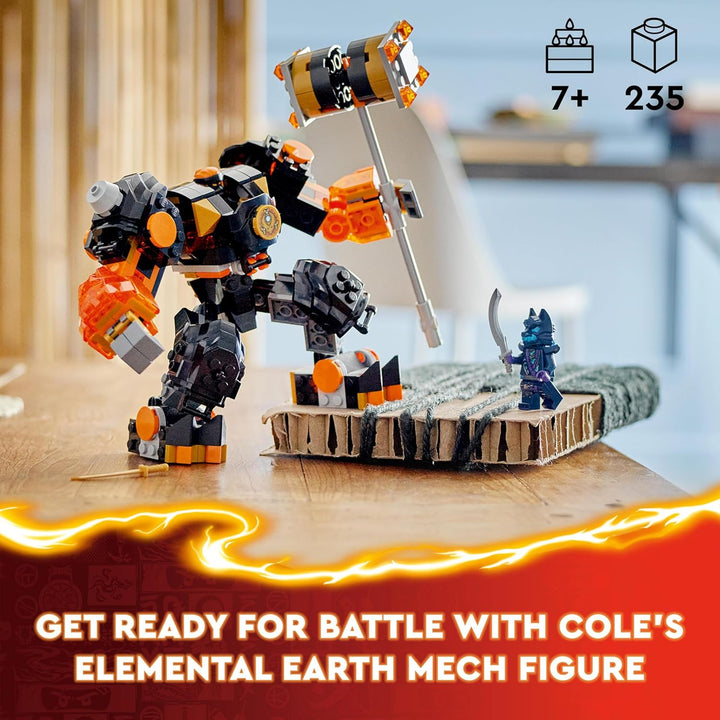 LEGO NINJAGO Egalt der Meisterdrache & NINJAGO Coles Erdmech, Actionfiguren-Spielzeug mit veränderba