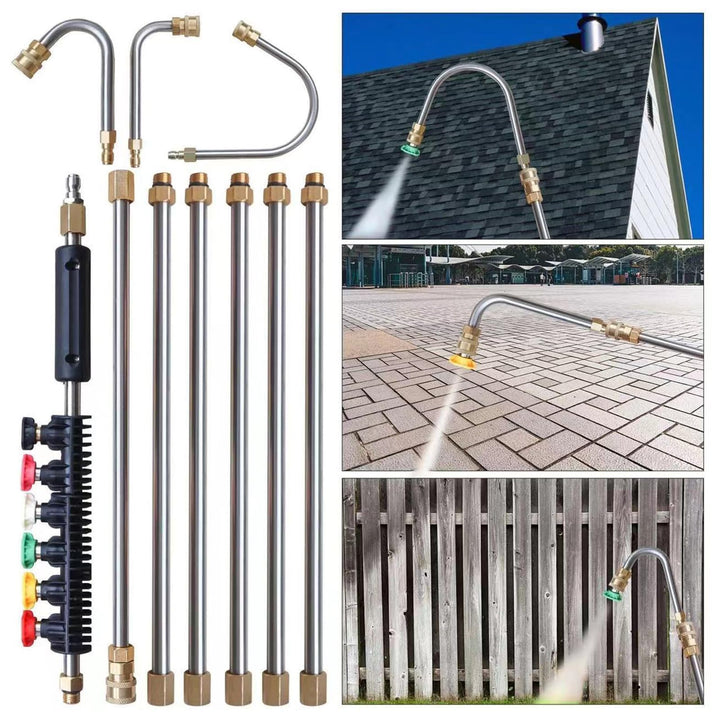 10 Pack Hochdruckreiniger Verlängerungsrohr mit 6 Düsen, 1/4" Schnellkupplung Verlängerungsstab, Ede