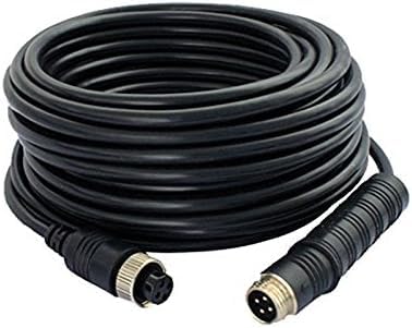CAMECHO 50FT/20M 4-Pin Aviation Plug Rückfahrkamera Kabel für Rückfahrkamera Auto Kamera Monitor, 20
