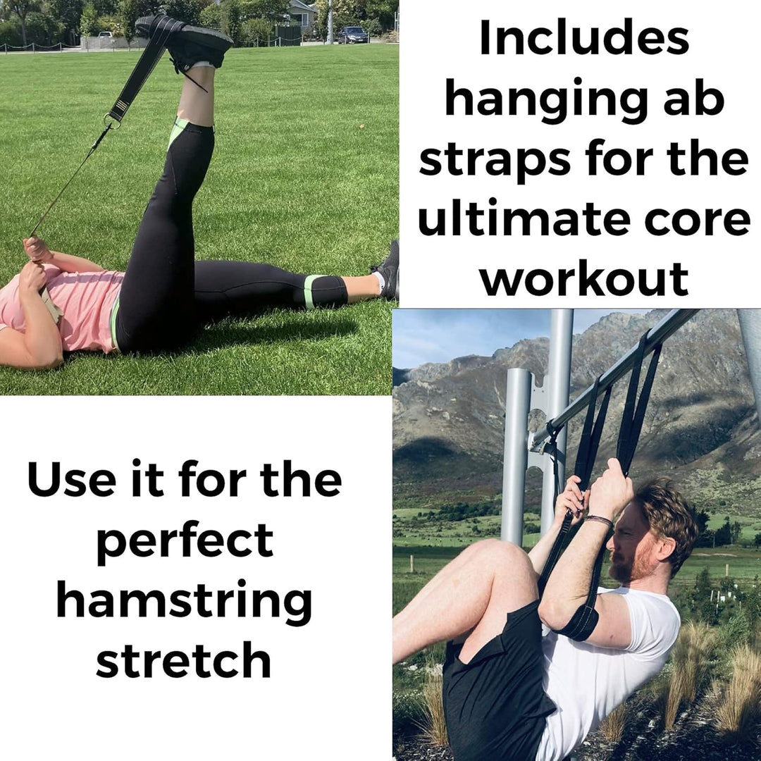 Suspension Trainer, Bodyweight Training Straps for Full Body Workouts at Home, Includes Door Anker,